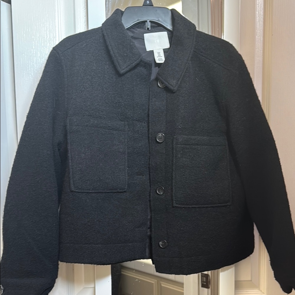 H&M Black Button-Up Shacket
